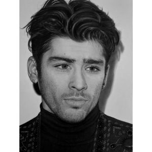 طراحی چهره سیاه قلم