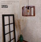 لوستر چوبی آماز تک شعله | JCHK-10796