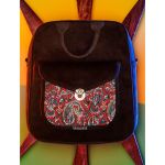 کوله پشتی ترکیبی ترمه و مخمل مدل مهر | JCHK-11011 کوله پشتی ترکیبی ترمه و مخمل مدل مهر | JCHK-11011