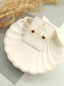 گوشواره قلب توپر ژوپینگ  | JCHK-14918