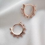 گوشواره حلقه‌ای توپی ژوپینگ  | JCHK-14920