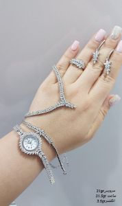 فول ست جواهری نقره ۹۲۵ عیار(نگین مارکیز | JCHK-11957