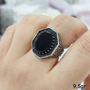 انگشتر مردانه نقره ۹۲۵ عیار  | JCHK-12282