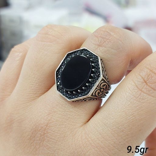 انگشتر مردانه نقره ۹۲۵ عیار  | JCHK-12282