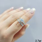 حلقه پشت حلقه ظریف نقره ۹۲۵ عیار  | JCHK-12321