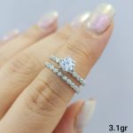 حلقه پشت حلقه ظریف نقره ۹۲۵ عیار  | JCHK-12321