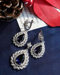 نیمست سلطنتی جواهر نقره ۹۲۵ عیار  | JCHK-13051