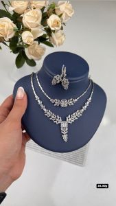 سرویس عروس نقره ۹۲۵ عیار کپی طلا سفید  | JCHK-13471