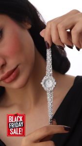 تخفیف ۴۰ درصدی ساعت های جواهری نقره ۹۲۵ عیار  | JCHK-16169