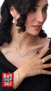 تخفیف ۴۰ درصدی سرویس ظریف و شیک نقره ۹۲۵ عیار  | JCHK-16172