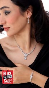 ۴۵ درصد تخفیف بلک فرایدی سرویس جواهر نقره ۹۲۵ عیار | JCHK-16173