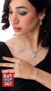 ۴۰ درصد تخفیف بلک فرایدی سرویس ظریف نقره ۹۲۵ عیار | JCHK-16174