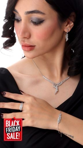 ۴۰ درصد تخفیف بلک فرایدی سرویس ظریف نقره ۹۲۵ عیار | JCHK-16174