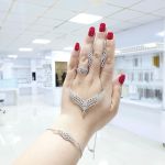 سرویس زنجیر مشابه طلا سفید نقره 925 عیار | JCHK-4960