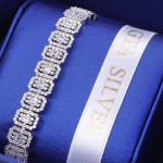 دستبند نقره امرالدکات نگین جواهری | JCHK-5029