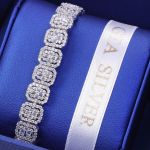 دستبند نقره امرالدکات نگین جواهری | JCHK-5029