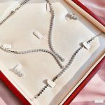 سرویس خیلی شیک نقره925 عیار کپی طلا سفید فول نگین | JCHK-5139