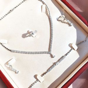 سرویس نقره 925 عیار کپی طلا سفید فول نگین | JCHK-5150