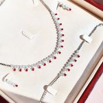 سرویس مارسا نقره 925 عیار کپی طلا سفید نگین جواهری | JCHK-5158