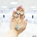 نیمست سیاه قلم مشابه طلا، نقره 925 عیار | JCHK-5231