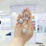 نیمست تراش دو رنگ طلایی و سفید نقره 925 عیار | JCHK-5240