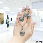 نیمست سیاه قلم نقره 925 عیار | JCHK-5244