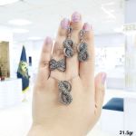 نیمست سیاه قلم نقره 925 عیار | JCHK-5248