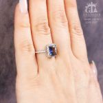 انگشترنقره925 عیار (سنگ اینکار با هر رنگی قابل تعویض میباشد) | JCHK-5271