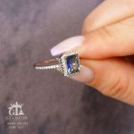 انگشترنقره925 عیار (سنگ اینکار با هر رنگی قابل تعویض میباشد) | JCHK-5271