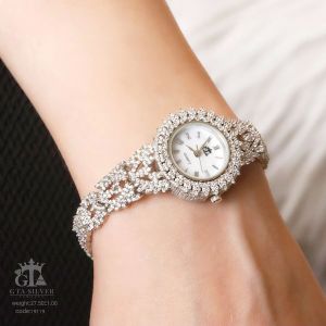 ساعت نقره مارک gta نگین برلیان | JCHK-5326