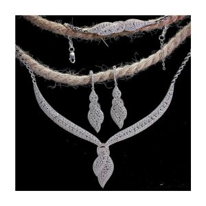 سرویس مارسا نقره925 عیار کپی طلا سفید | JCHK-5343