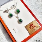 نیمست نقره (بدون زنجیر) کپی طلا سفید نگین برلیان | JCHK-5410