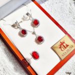 نیمست نقره (بدون زنجیر) کپی طلا سفید نگین برلیان | JCHK-5410