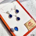 نیمست نقره (بدون زنجیر ) کپی طلا سفید نگین برلیان | JCHK-5414