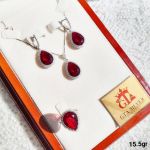 نیمست نقره (بدون زنجیر ) کپی طلا سفید نگین برلیان | JCHK-5414