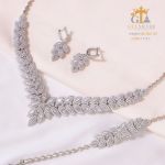 سرویس نقره 925 عیار نگین برلیان و باگت | JCHK-5431