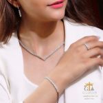 سرویس مارسا نقره 925 عیارنگین برلیان | JCHK-5434