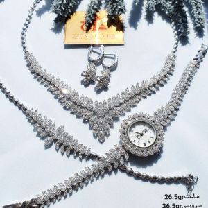 فول ست سرویس و ساعت ماریا نقره 925 عیار | JCHK-5483