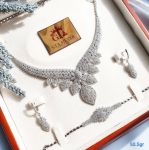 سرویس جواهری مارسا نقره 925 عیار نگین برلیان | JCHK-5518