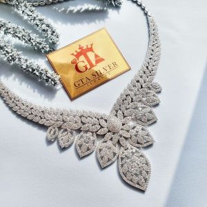 سرویس جواهری مارسا نقره 925 عیار نگین برلیان | JCHK-5518