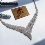 سرویس نقره مارسا طرح برگ نگین برلیان | JCHK-5535