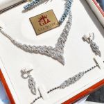 سرویس نقره مارسا طرح برگ نگین برلیان | JCHK-5535