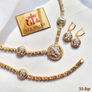 سرویس ورساچ نقره 925عیار مشابه طلا | JCHK-5568