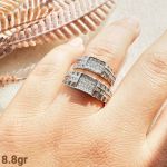 حلقه ازدواج نقره 925عیار کپی طلا | JCHK-5723