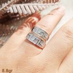 حلقه ازدواج نقره 925عیار کپی طلا | JCHK-5723