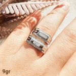 حلقه ازدواج زنانه مردانه نقره 925 عیار | JCHK-5728