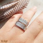 حلقه نامزدی نقره 925 عیار | JCHK-5731