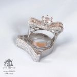 حلقه پشت حلقه جواهری نقره 925 عیار | JCHK-5740