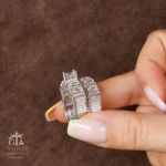 حلقه پشت حلقه جواهری نقره 925 عیار | JCHK-5749