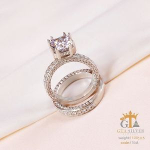 حلقه پشت حلقه نقره925 عیار | JCHK-5753